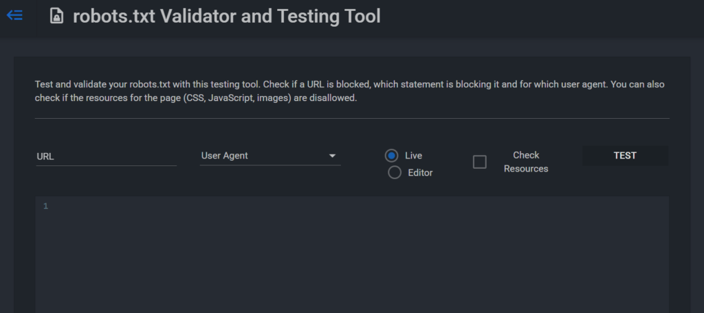 robots.txt tester
