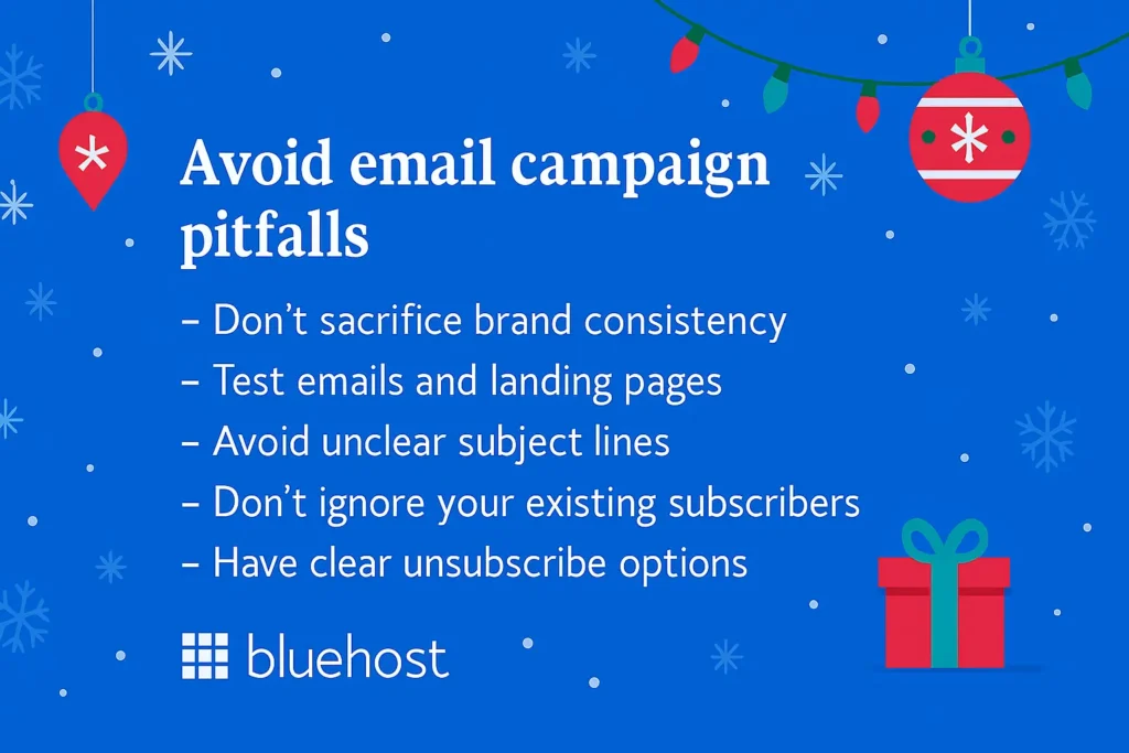 Email campaign pitfall checklist