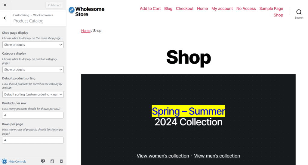 کاتالوگ محصول WooCommerce