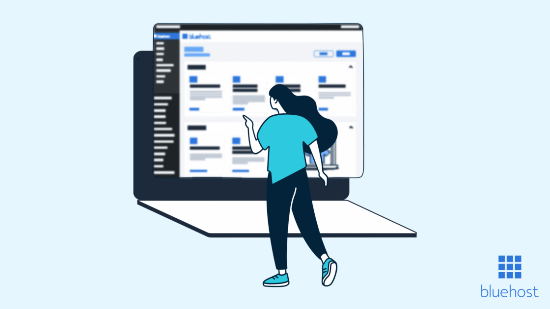 A lady standing in front of screen which has eCommerce dashboard
