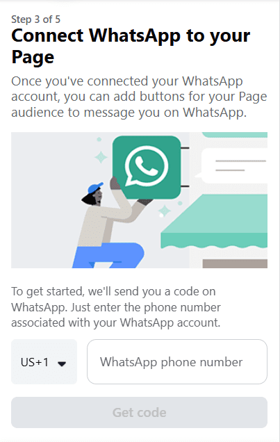 connect whatsapp to your page