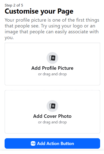 customize your business page by adding logo and banner image