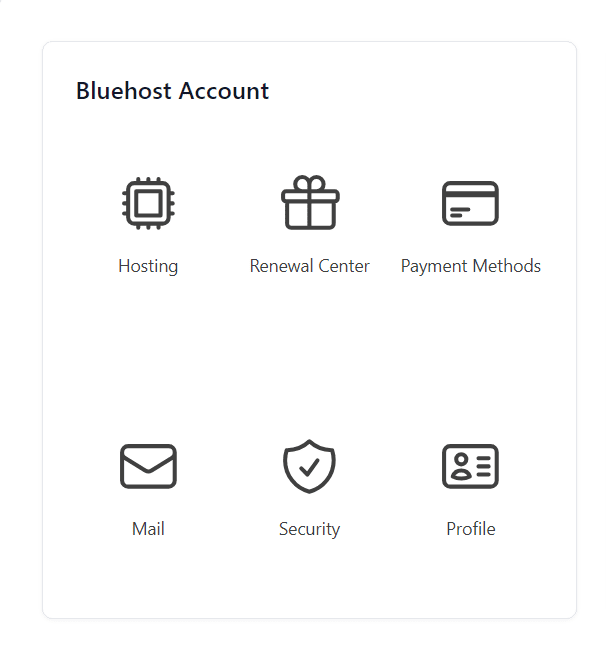 Bluehost account