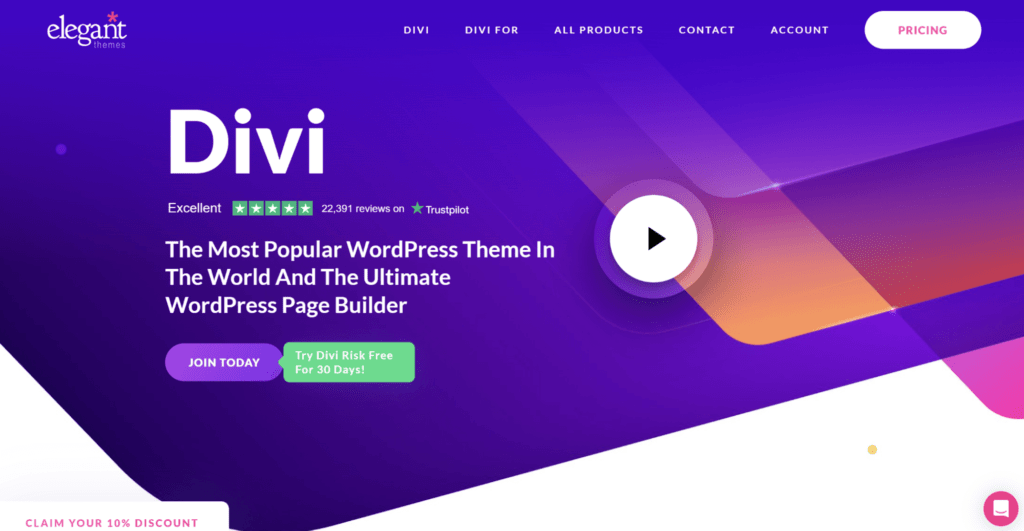 Divi WooCommerce WordPress theme.