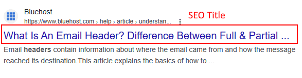 An example of an SEO title.