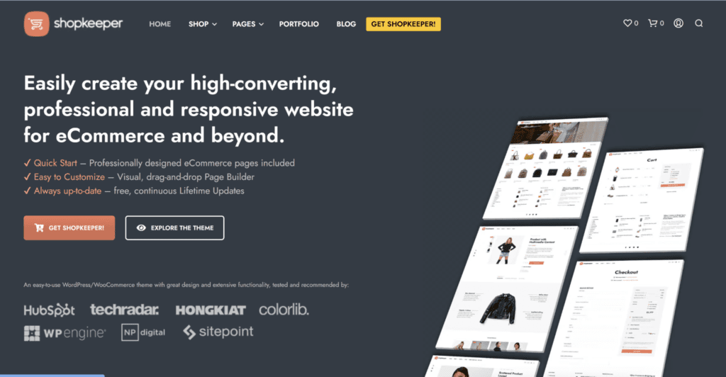 Shopkeeper WooCommerce WordPress theme.