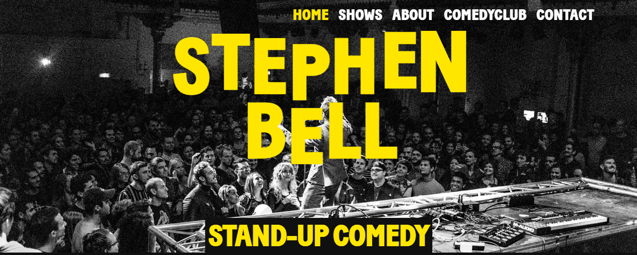 Stephen Bell’s website uses a custom header that requires a hidden page title.