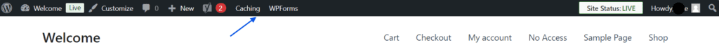 WordPress toolbar