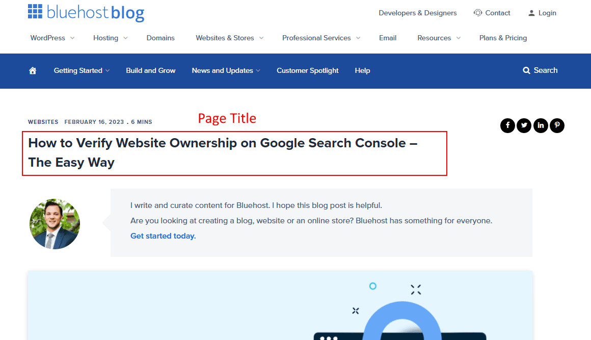 An example of a page title. 