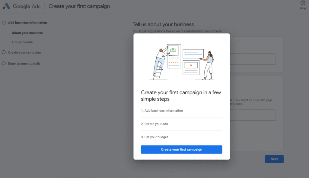 Create your first campaign