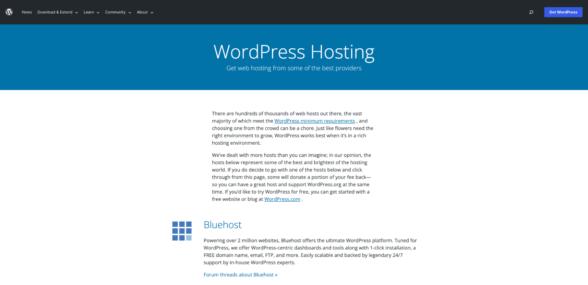 Bluehost is one of WordPress’ most trusted web hosting providers.
