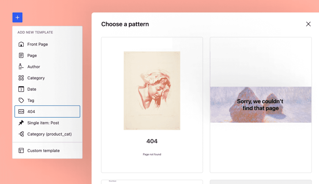 Gutenberg 15.5 introduces patterns as template starters.