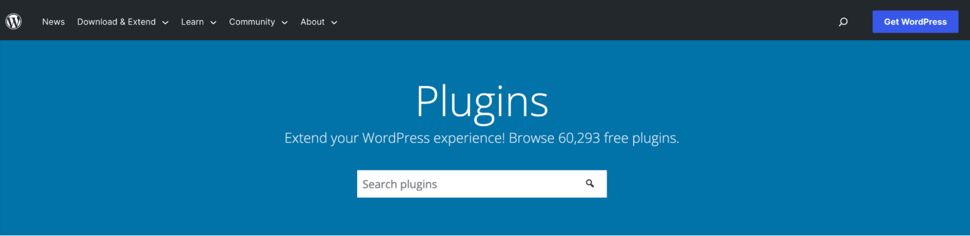 There are over 60,000 premium and free plugins in the WordPress plugin directory.
