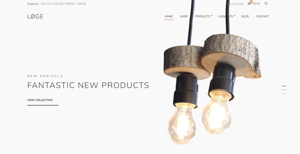 loge wp woocommerce theme
