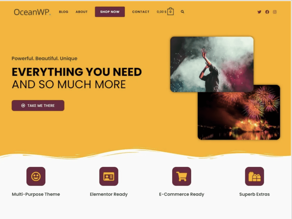 ocean wp woocommerce theme