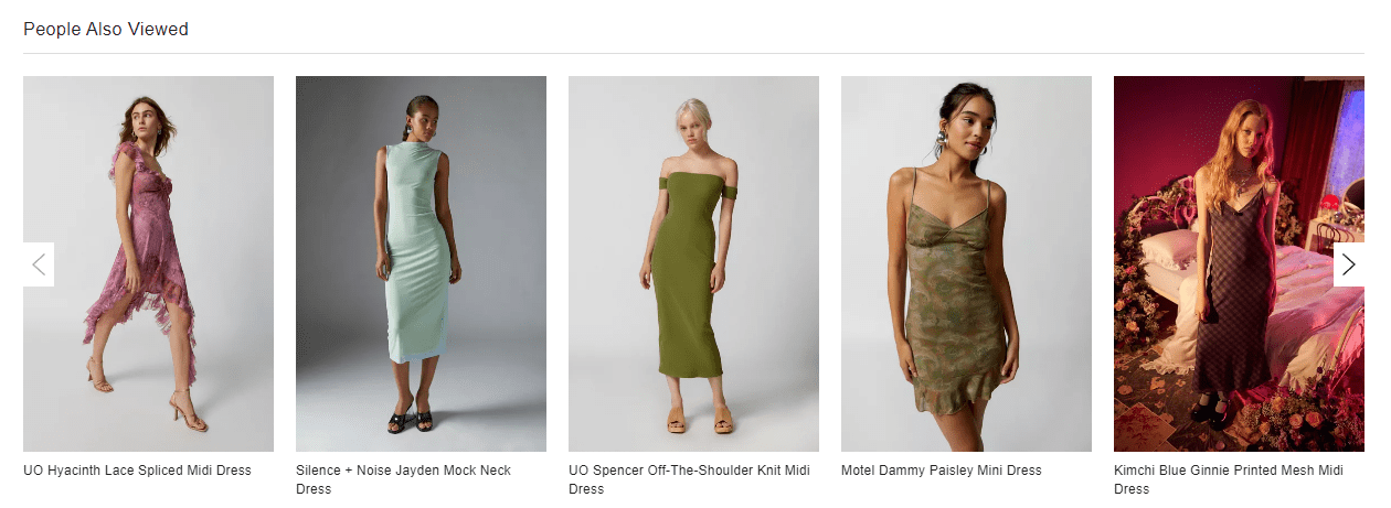 Personalization is used heavily on Urban Outfitters’ website.