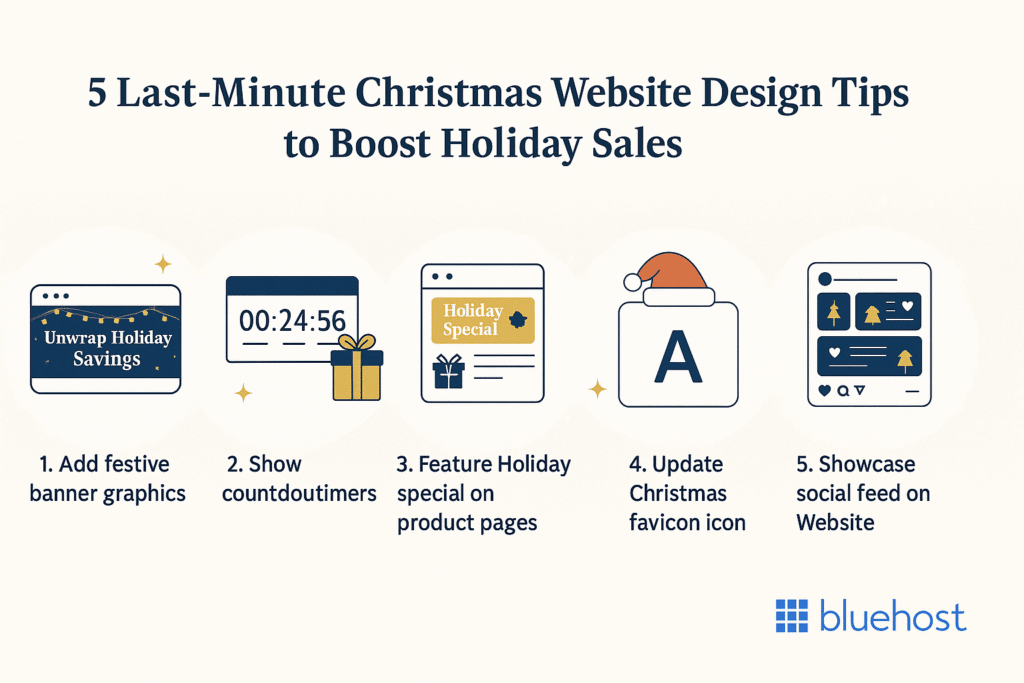 5 last-minute Christmas website design hacks