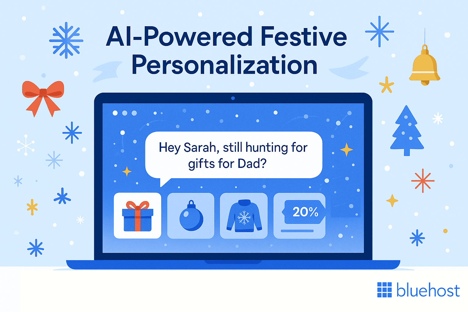 Christmas website design trends - AI-Powered Festive Personalization