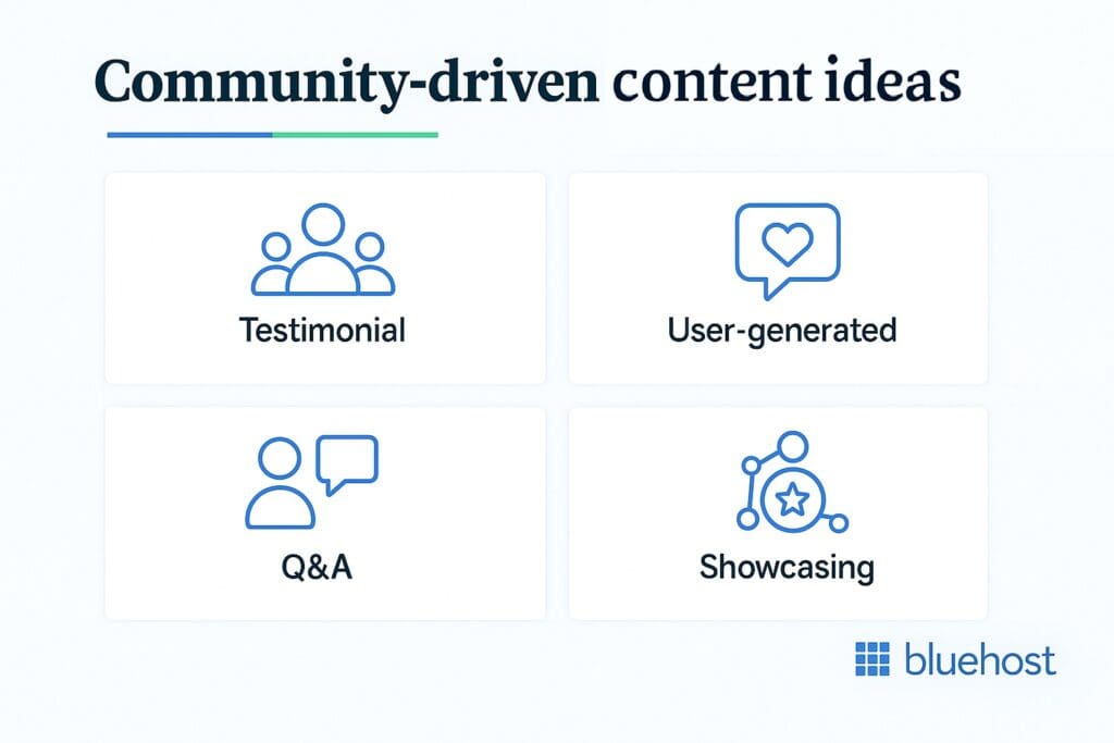 Ideas for community driven content