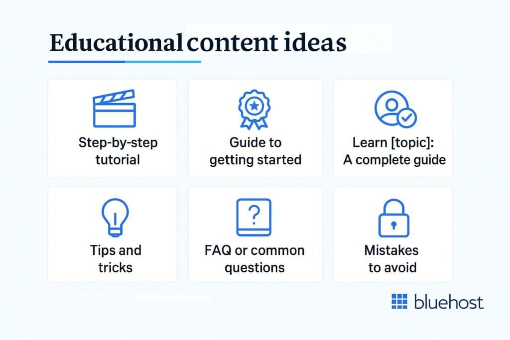 Ideas for educational content