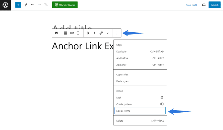 How To Create Anchor Links in WordPress (5 Ways) | Bluehost