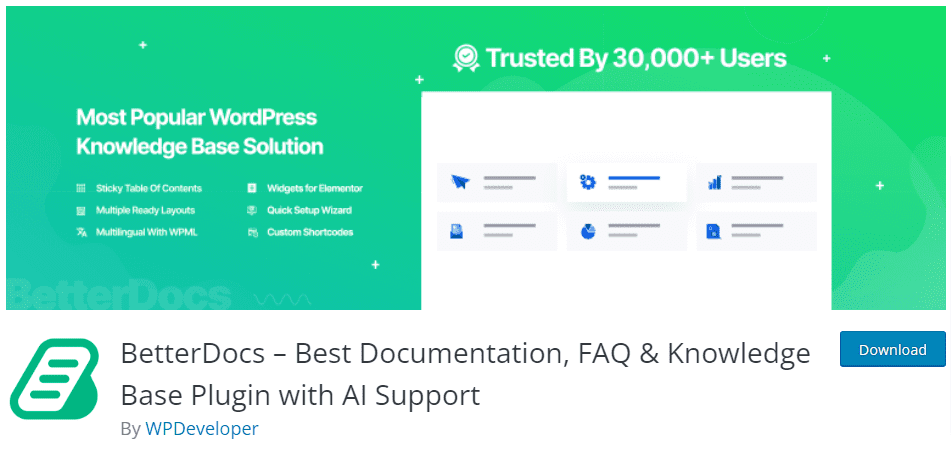 The BetterDocs plugin allows you to create sticky TOCs for accessibility.