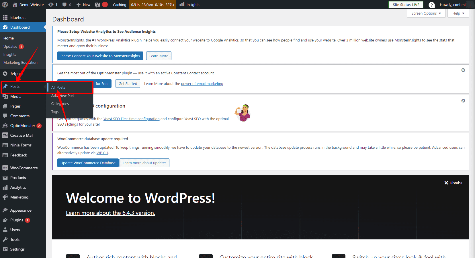 How to find the post you want on WordPress.