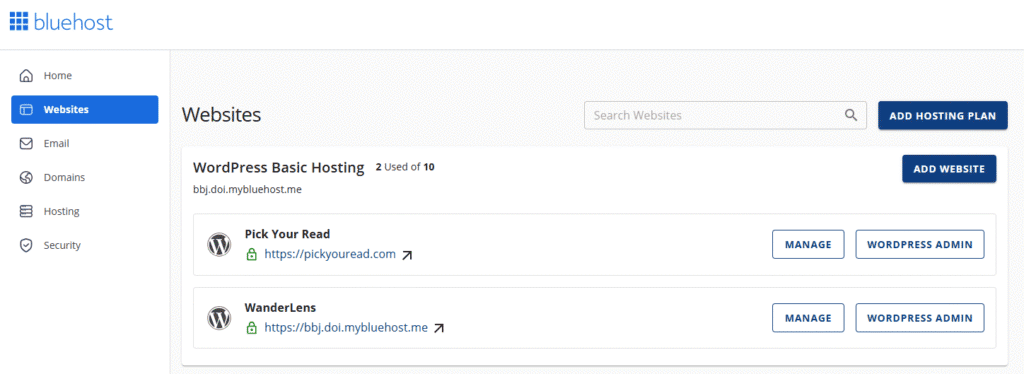 Select your website