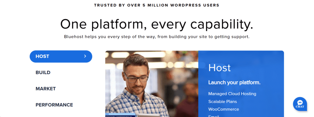 Bluehost Home