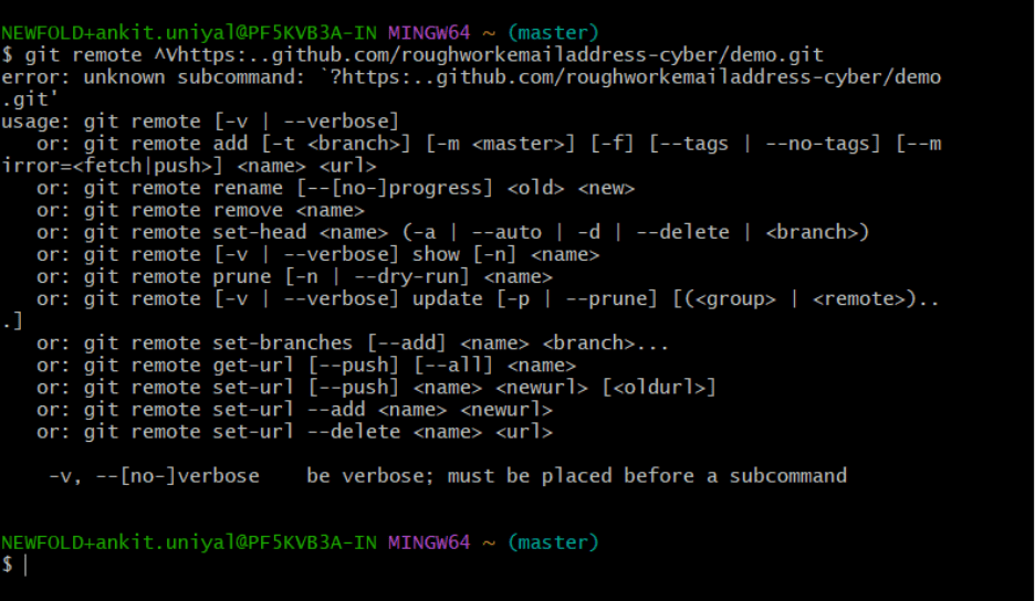 open Git Bash and run the command