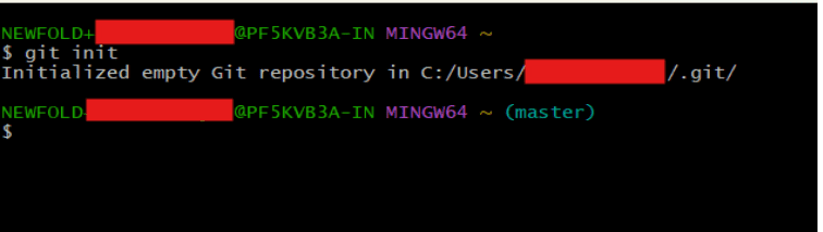 type the git init command to initialize a new Git repository