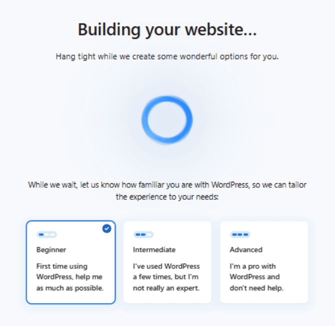 Your website is building