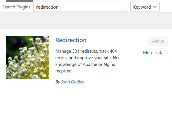 Search for “Redirection”