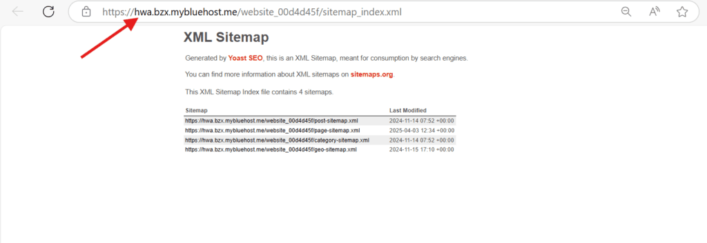 Sitemap URL
