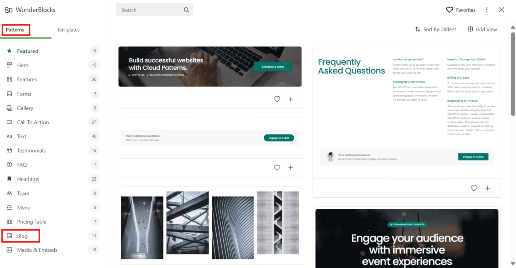 Screengrab of Wonderblocks backend