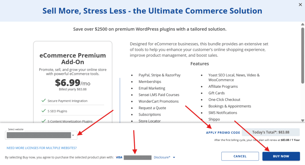 Click on Buy Now