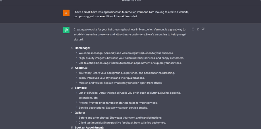 ChatGPT Content Generation