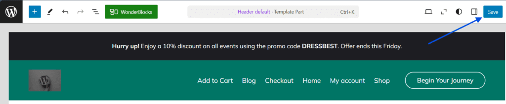 Save header wonderblocks 