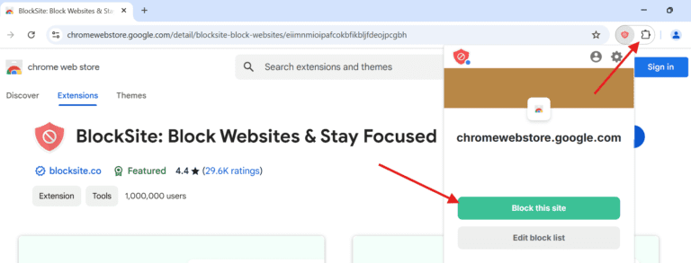 How To Block A Website In Chrome A Step By Step Guide Select The Blocksite Website 2 768x293 