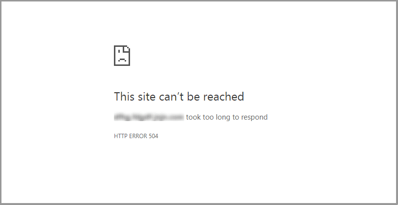 Error in Google chrome