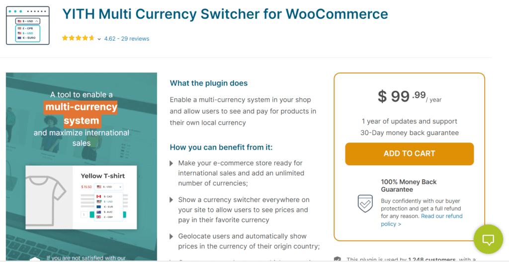 YITH Multi Currency Switcher for WooCommerce