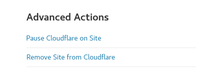Advanced actions in cf