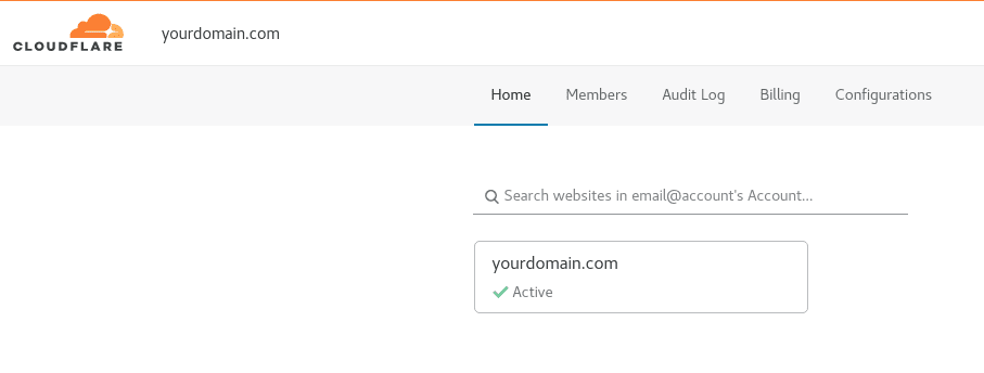 Cloudflare account