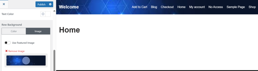 Add an image to site header