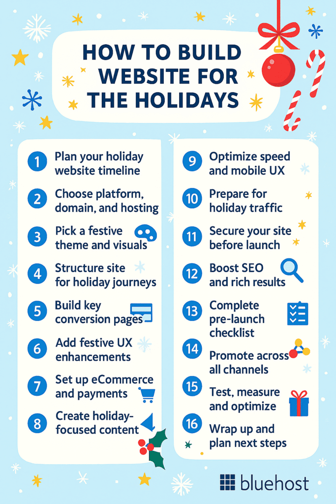 how to build a website for the holidays