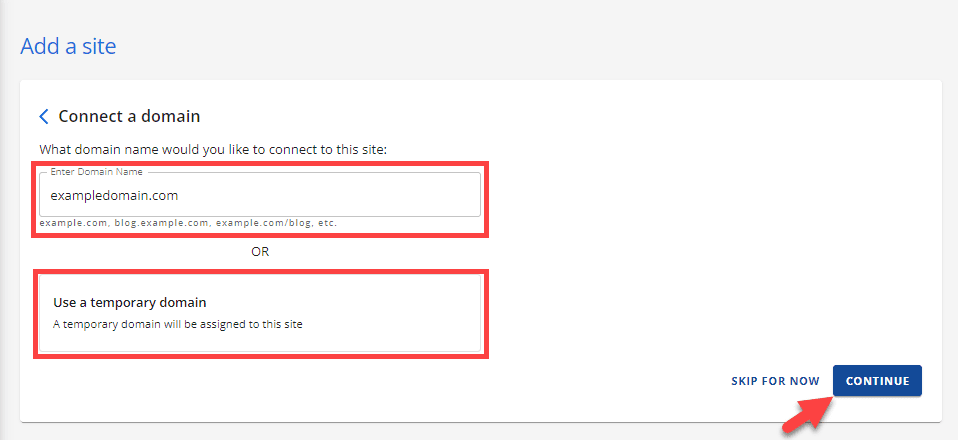 Provide domain name