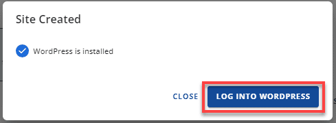 Log into WordPress