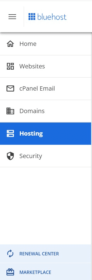 Bluehost Backend Websites