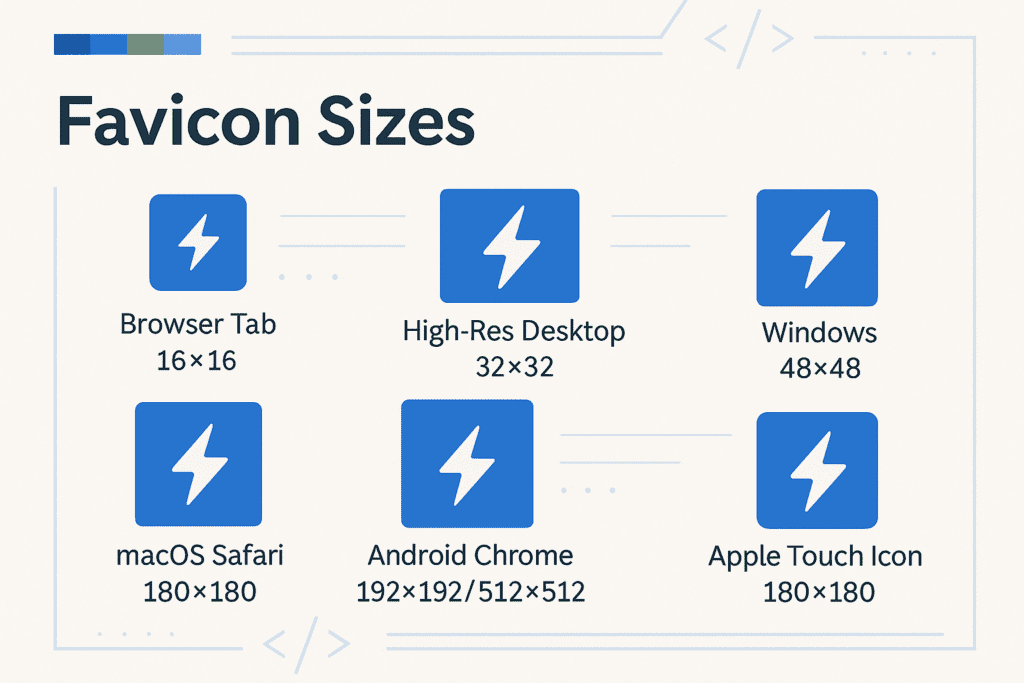 Favicon sizes