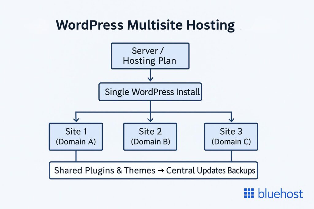 How does WordPress multisite hosting work